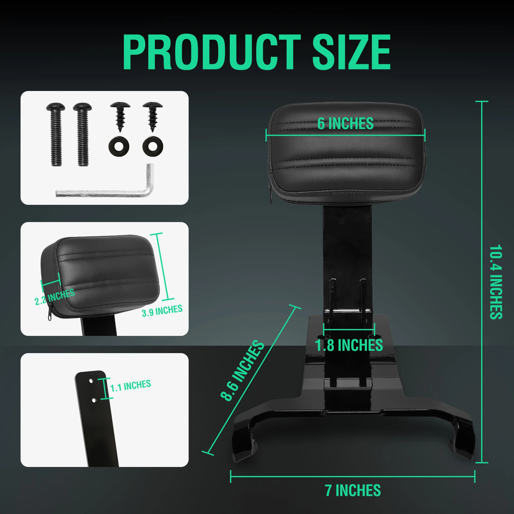Soft Passenger Backrest for Can-Am Ryker 600 900 / Rally Edition (2019-2025) Sport Edition (2022-2025),Detachable Passenger Back