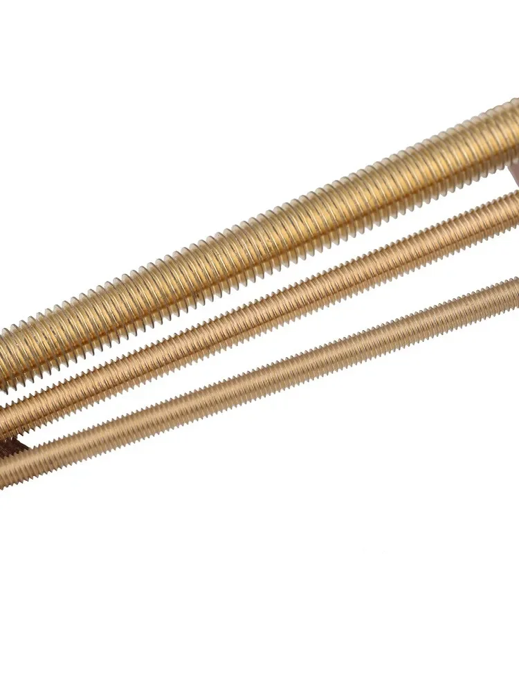 Brass Full Threaded Rod Solid Allthread Stud Thread Rod M2 M2.5 M3 M4 M5 M6