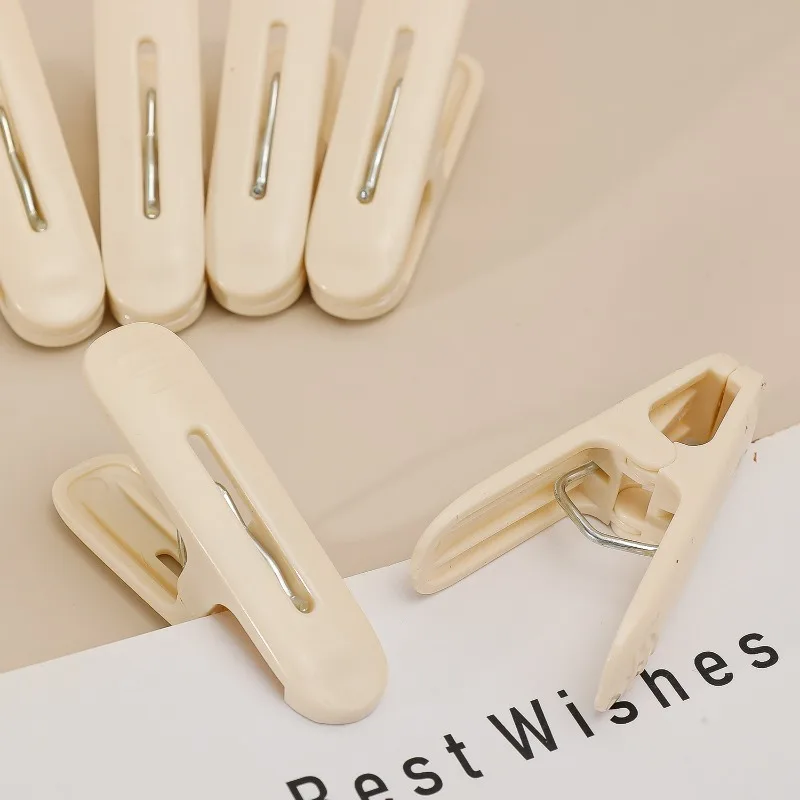 Plastic Clothespins Laundry Clips Bathroom No-Trace Drying Clothes Socks Towel Clips Home Kitchen Storage Clamps Drying Stand