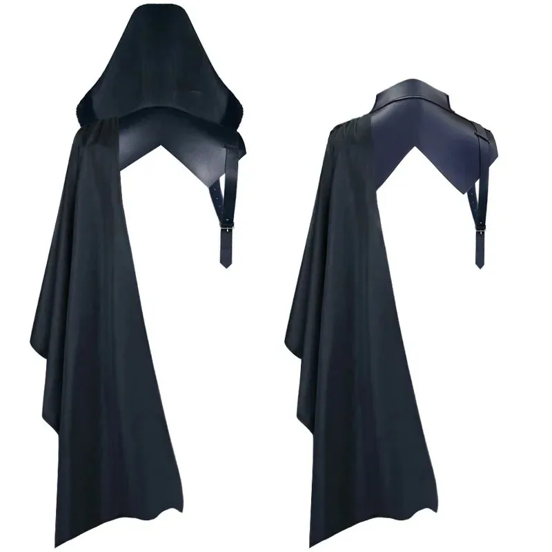Halloween Medievale Party Anime Costumi Cosplay Puntelli per uomo Vampiro Cavaliere gotico Scialle Armatura Mantello Mantelle con cappuccio Soldie c;3.k'