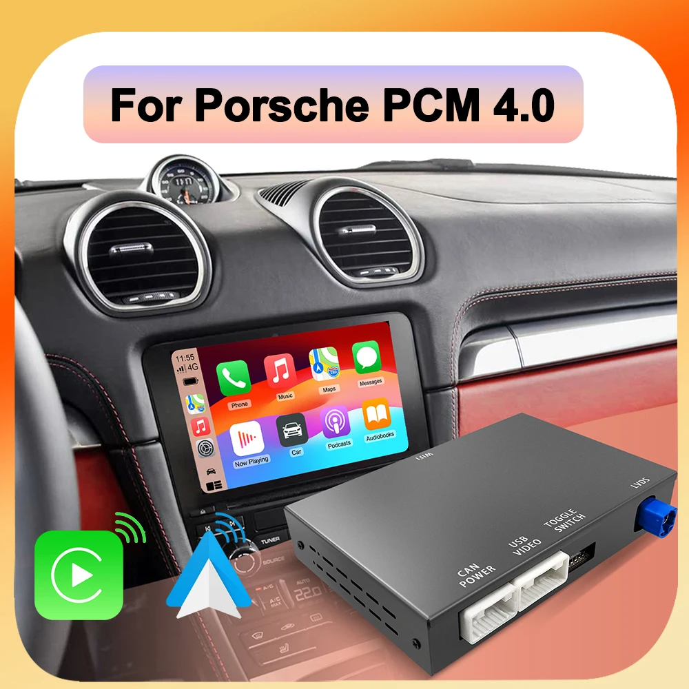 Kabelloses Carplay Android Auto Modul für Porsche Cayenne Macan 911 PCM 4.0 2017-2018 Mirror-Link