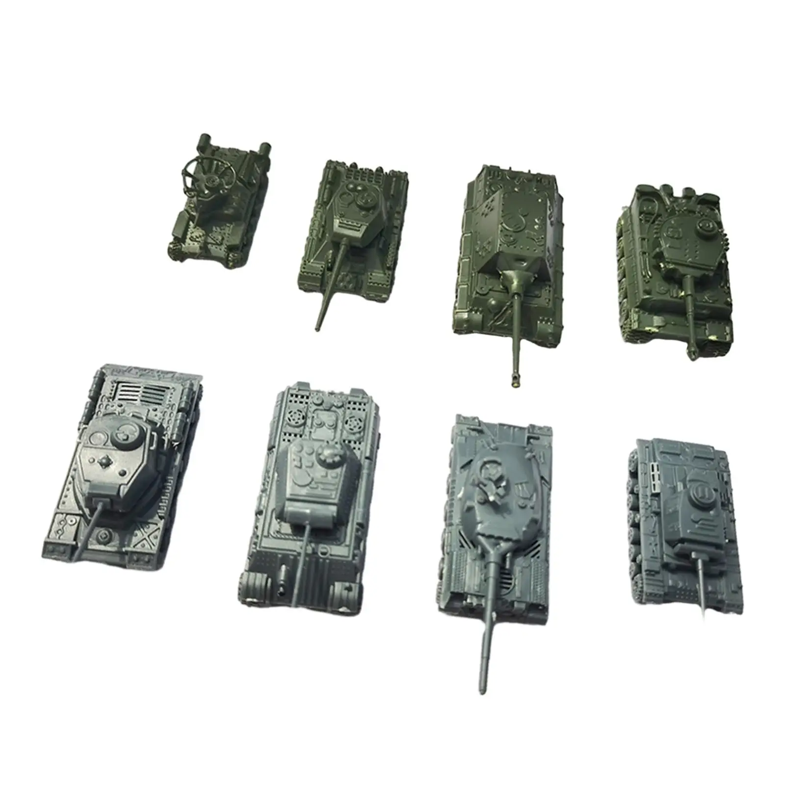 8 stuks 1/144 tankmodel T34/85 bouwpakketten miniatuur tankmodel verzamelobjecten