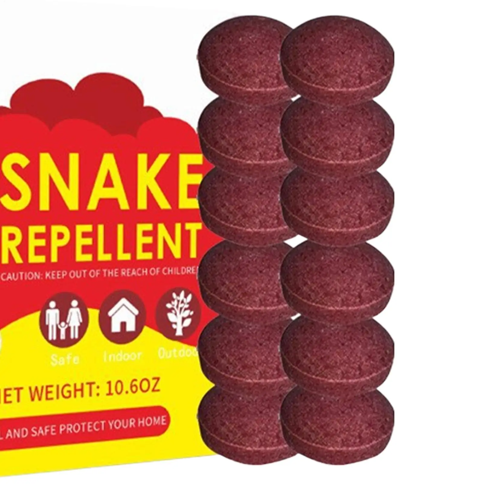 Snake Out Tablets For Outdoors 12 Piece Rainproof Long-Lasting Powerful Garage Snake Out Pill For Indoor Outdoor Yard Garden
