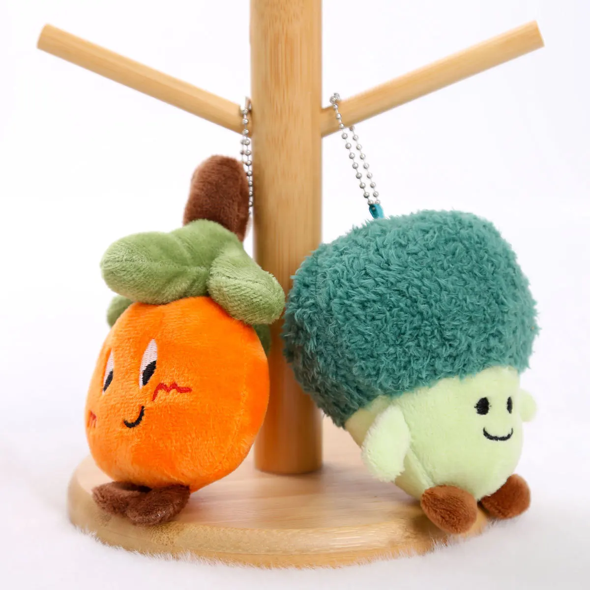 Creatieve Anime Cartoon Groente Pluche Pop Sleutelhanger Leuke Kool Maïs Fruit Rugzak Decoratie Hanger Ins Paar Gift