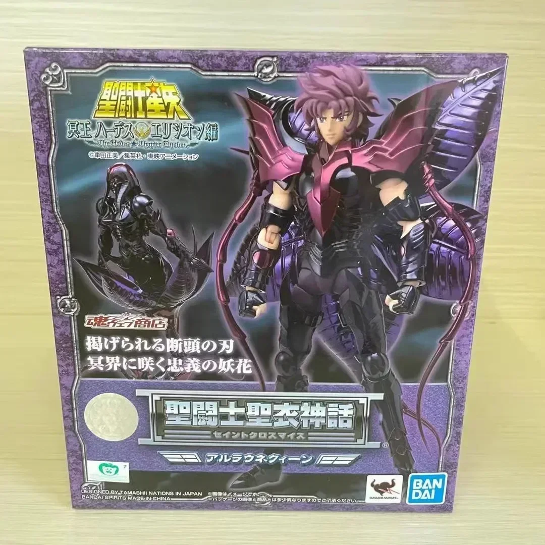 Original Bandai Saint Seiya Myth Holy Cloth Underworld Warrior Demon Star Quinn Demonic Flower Action Figures Model Kid Gift