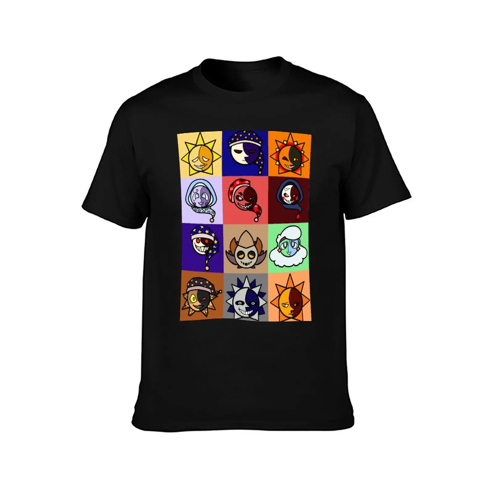 Sun and Moon Show Gang T-Shirt anime t shirts tees customs designer shirts men workout shirt