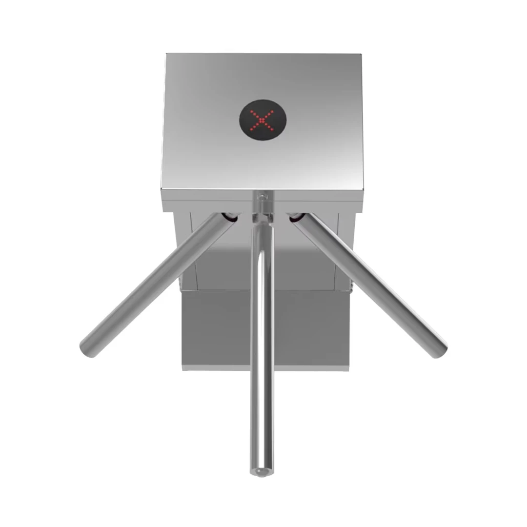 Outdoor Installation Long-Lasting Use Access Control Solution 304 Stainless Steel Vertical Tripod Arm Turnstile