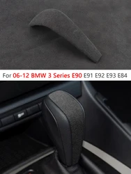 Car Gear Shift Knob Sticker Trim for bmw e90 accessories 3 Series E87 E91 E92 E93 E84 2006-2012 320i suede abs Decoration Cover