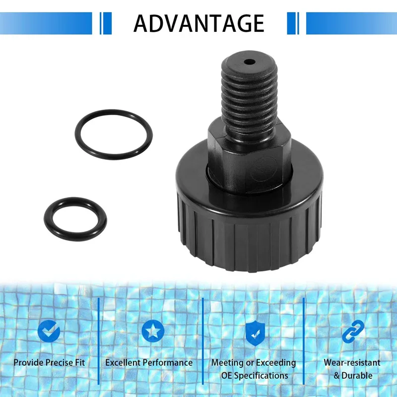 R0552000 Tank Adapter with Fitting and O-Ring ，Compatible with Zodiac Jandy Pool and Spa Cartridge Filters,4 Pcs/Set