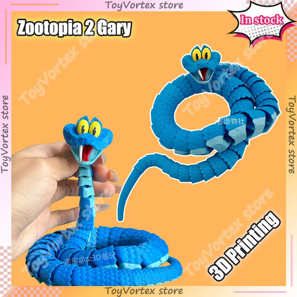 

IN Stock Gary Snake Zootopia 2 Nick Judy Articulated Simulation Toy Snake 3d Printed Snake Gary Model Children'S Toys Gifts