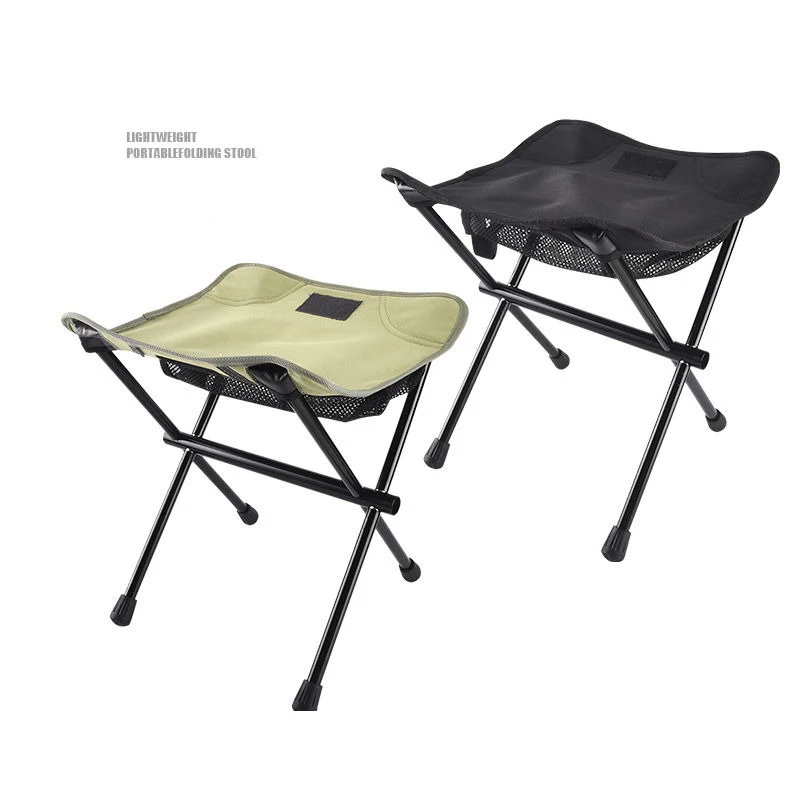 Outdoor portable aluminum alloy folding chair, leisure chair, ultra light aluminum alloy camping fishing pony, train stool