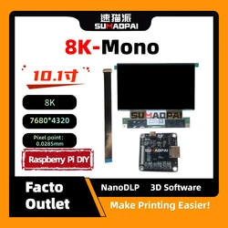 3D Printer 10.1 Inch 8K Accessories Lcd Monochrome Hdmi To eDP Jewelry Dental Screen SMP1018K13A0