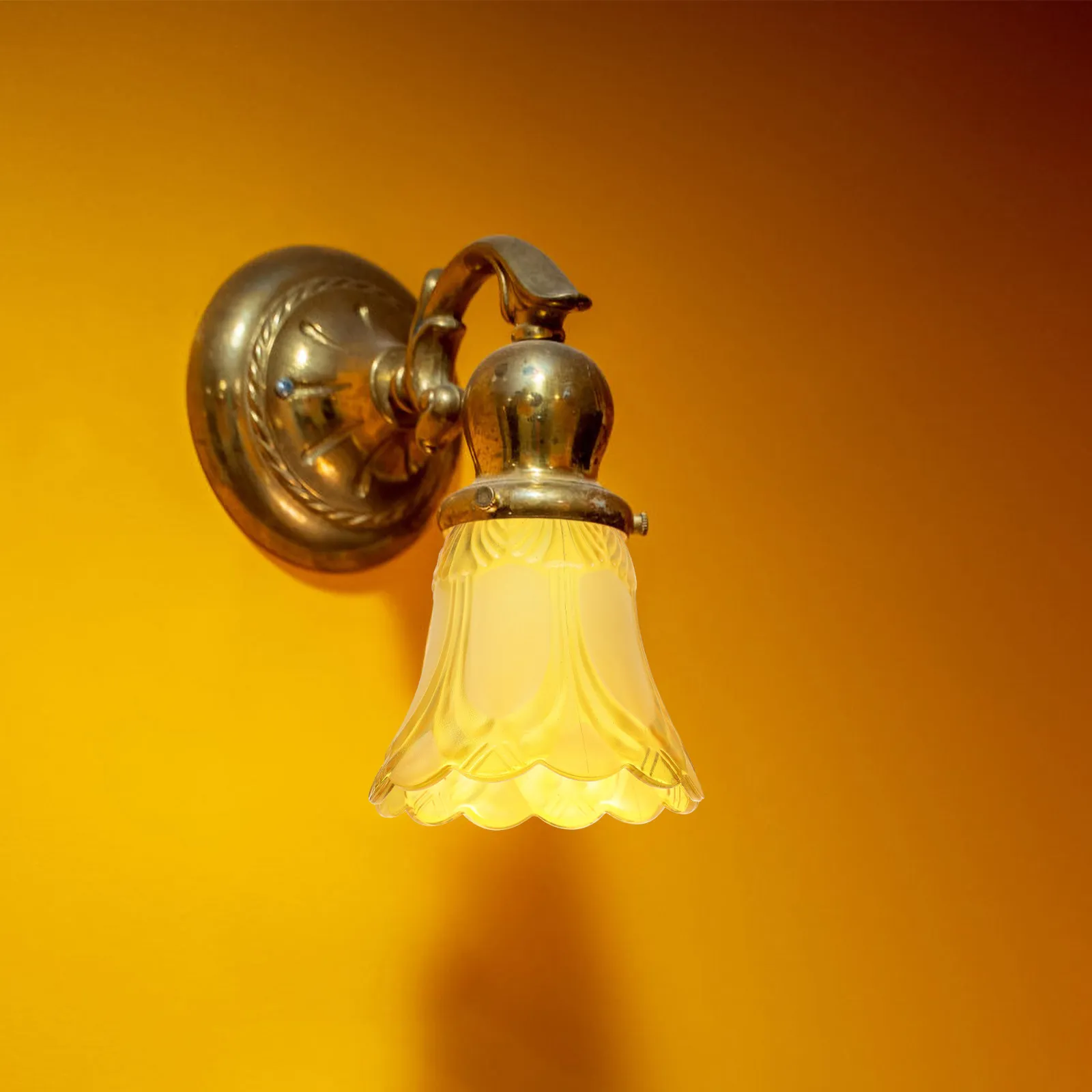 Glass Lamp Shade European Style Dustproof Decorative Cover Suitable for Ceiling Wall Floor Lamps Warm Diffused Light Shade