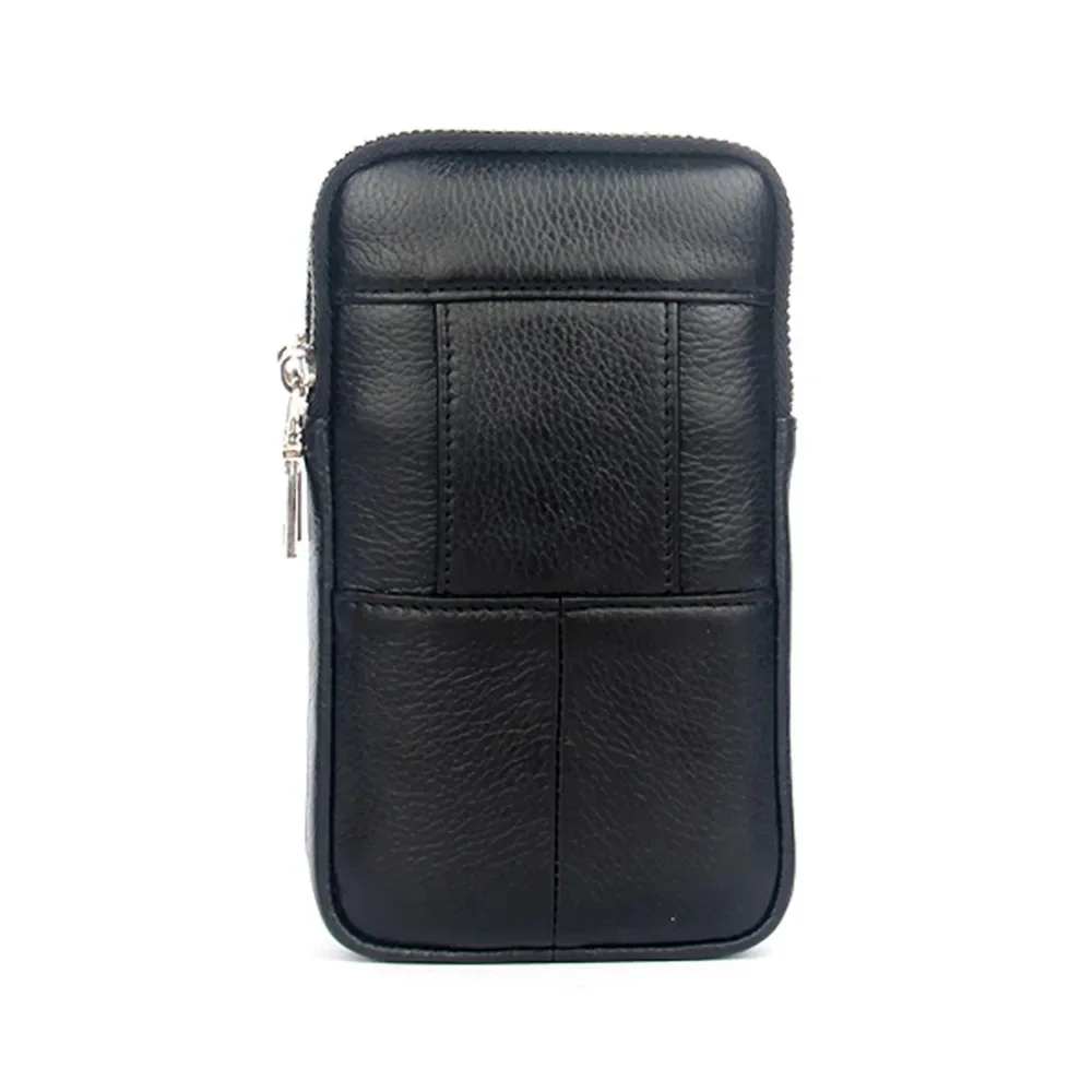 Couro genuíno Fanny cintura saco para homens, porta-moedas, bolsa de cinto de bolso, bum hip, celular, caixa do telefone móvel, alta qualidade, moda