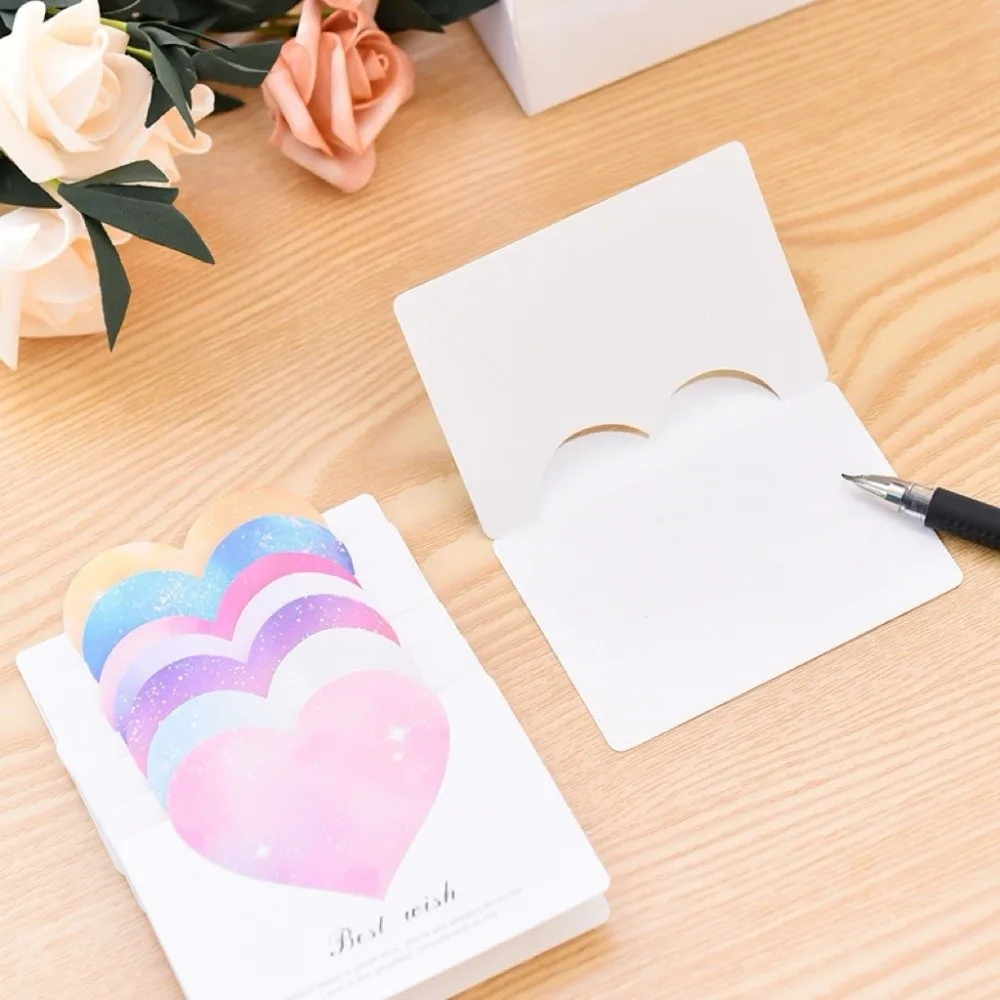 

100pcs 3D Starry Sky Heart Greeting Cards Romantic Paper Valentines Day Card Best Wish Folding Thank You Letter Graduation Gift