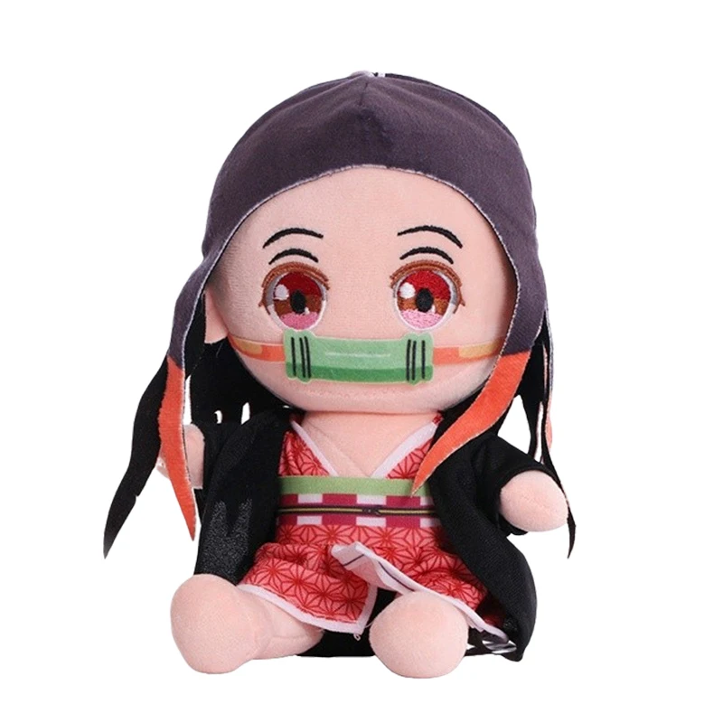 Demon Slayer Plush Stuffed Toys Kamado Tanjirou Nezuko Kochou Shinobu Cartoon Anime Figures Manga Doll Kids Birthday Gifts Decor