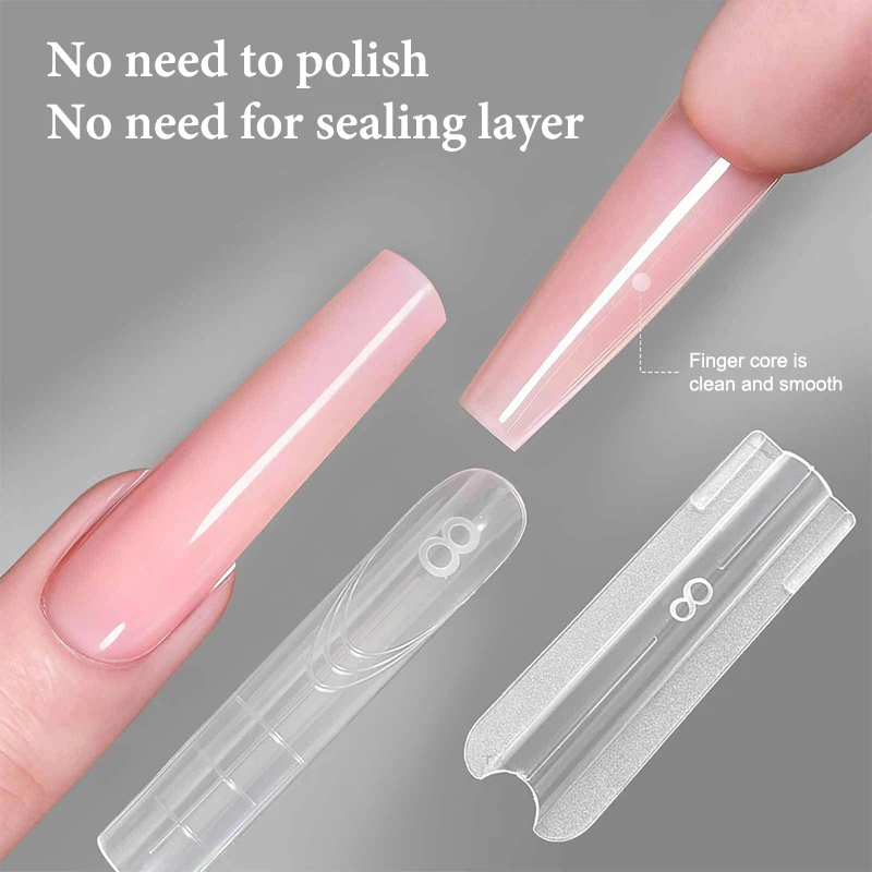 【Peace】Sandwich Dual Nail Forms 280 Stück 14 Größenverlängerungen – Dual Forms Sarg Mandel Nagelformen Top Mold Bottom Mold