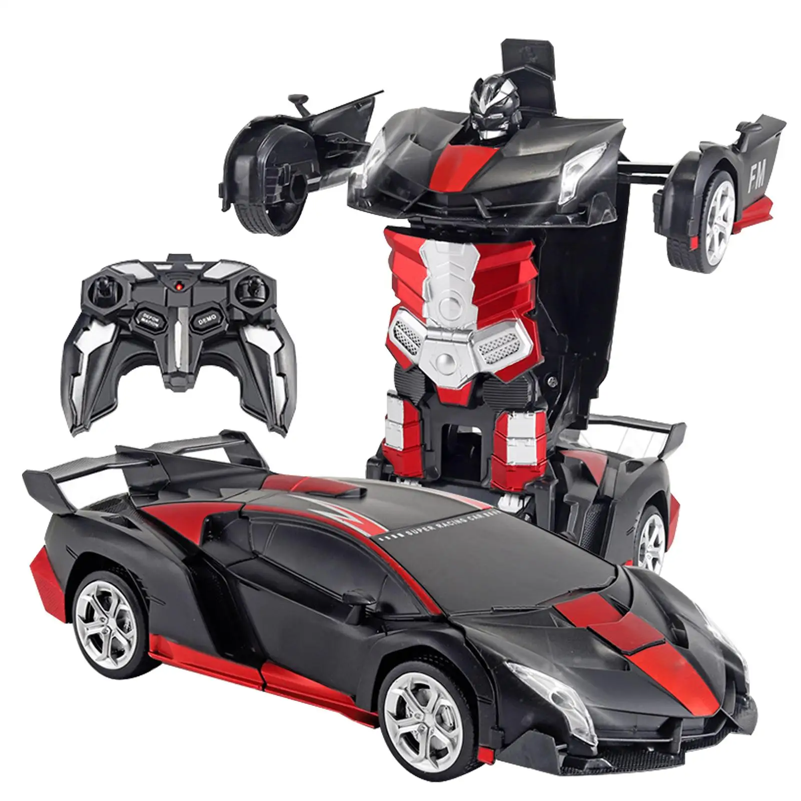 Carro rc robô rotativo transformando carros rc brinquedos com música 2 em 1 veículo brinquedos atividades de aprendizagem interativas para crianças meninas
