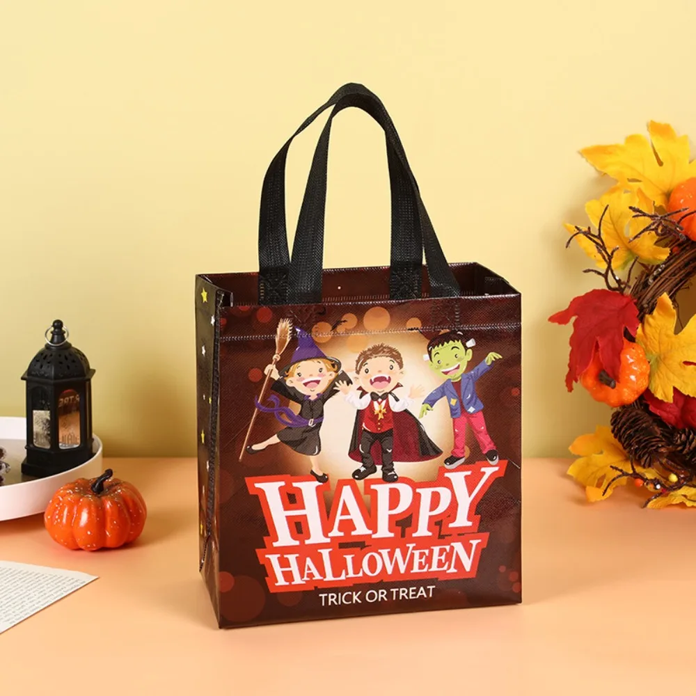 Witch Halloween Non-woven Bag Handbag Shopping Bag Halloween Tote Bag Pumpkin Candy Bag Halloween Gift Bag Trick or Treat