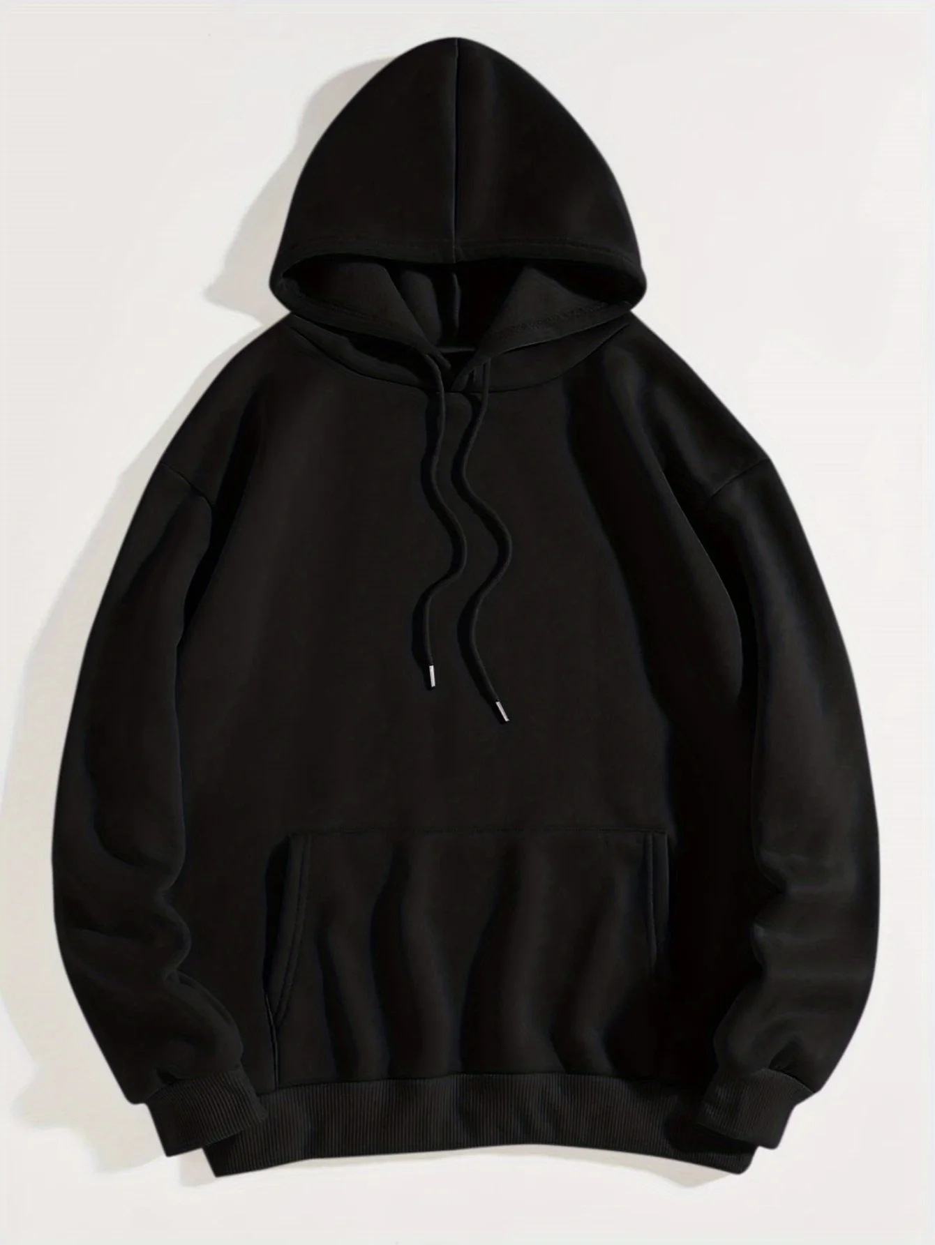 

Женская осенне-зимняя флисовая толстовка с капюшоном больших размеров, классическая однотонная универсальная стильная повседневная уличная толстовка большого размера