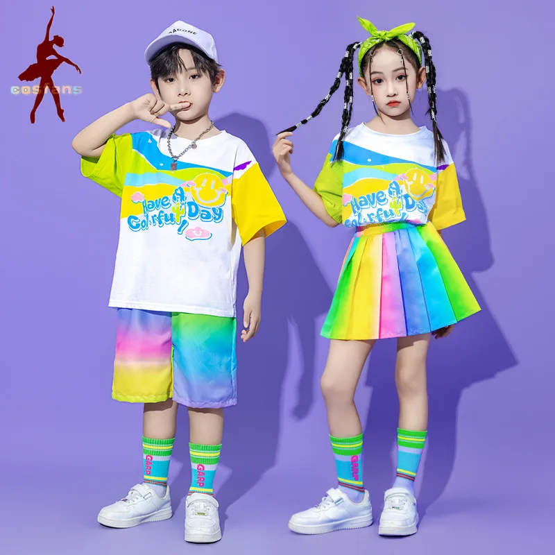 子供用パフォーマンス衣装-夏の運動会-ララダンス練習着-幼稚園合唱団制服-学生活動着