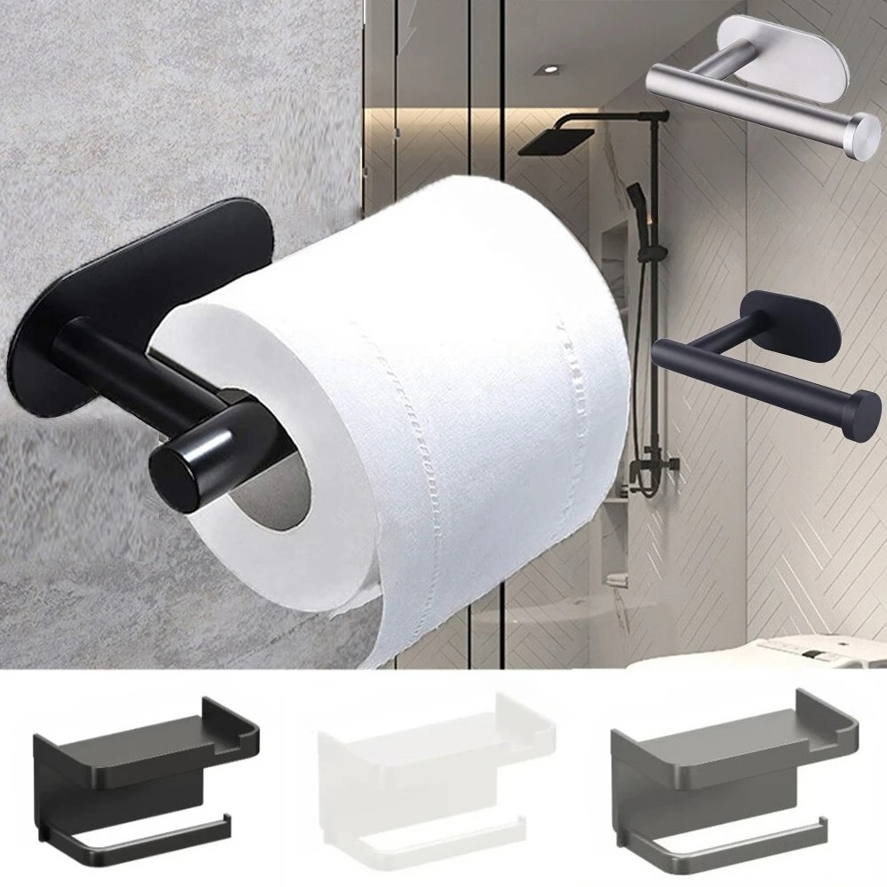 

Stainless Steel Paper Towel Holder for Bathroom Kitchen No Punch Wall Mount Tissue Towel Roll Self Adhesive Toilet Storage Rack