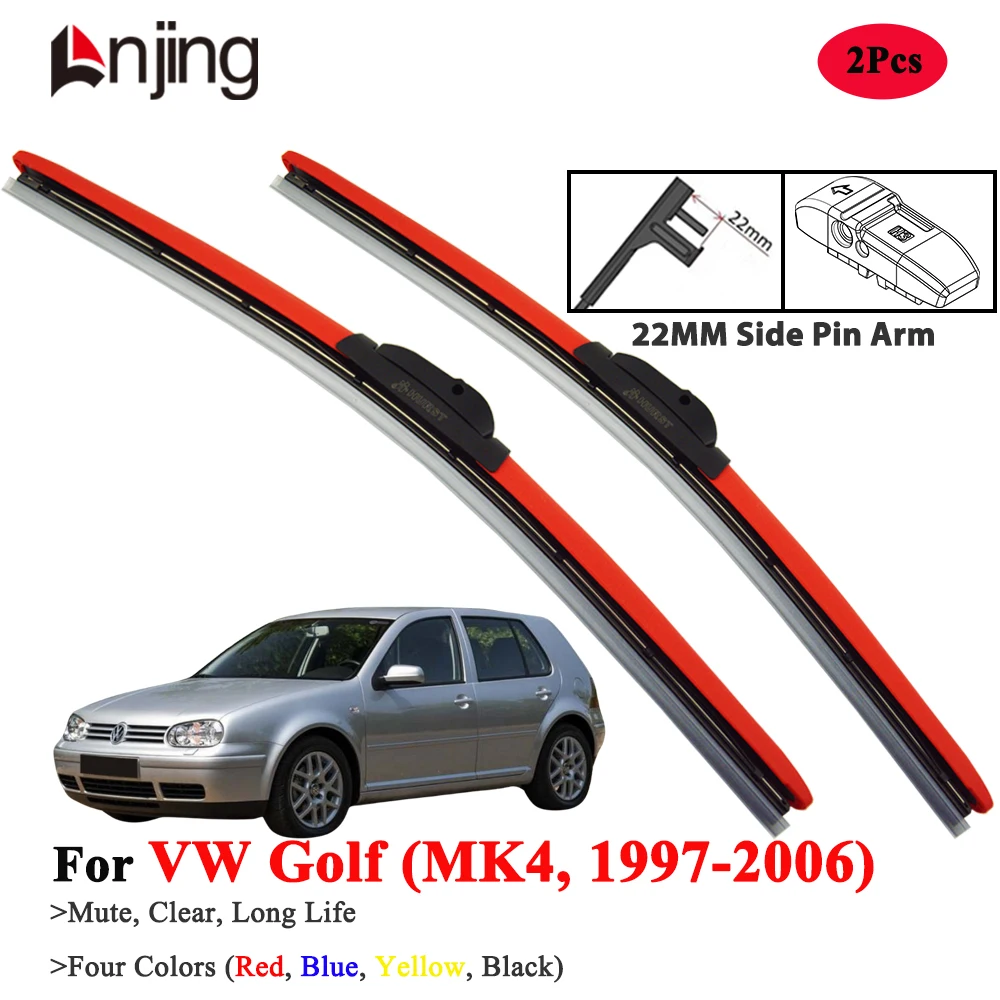 

LNJING Colorful Wiper Blades For VW Volkswagen Golf MK4 1997-2006