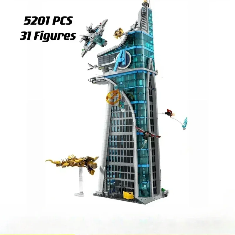 5201ピース アベンジャーズ タワー モジュラーモデル 組み立てブロック スーパーヒーロータワー 建築玩具 男の子向け クリスマスプレゼント