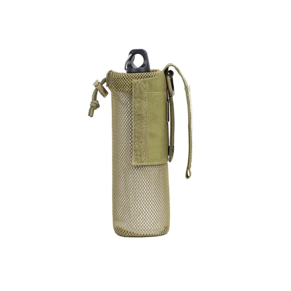 Tactical 550ML Water Bag 1000D Nylon Molle Holder Storage Pouch Bag Foldable Mesh Water Bottle Waist Fishing Bag For Backpack