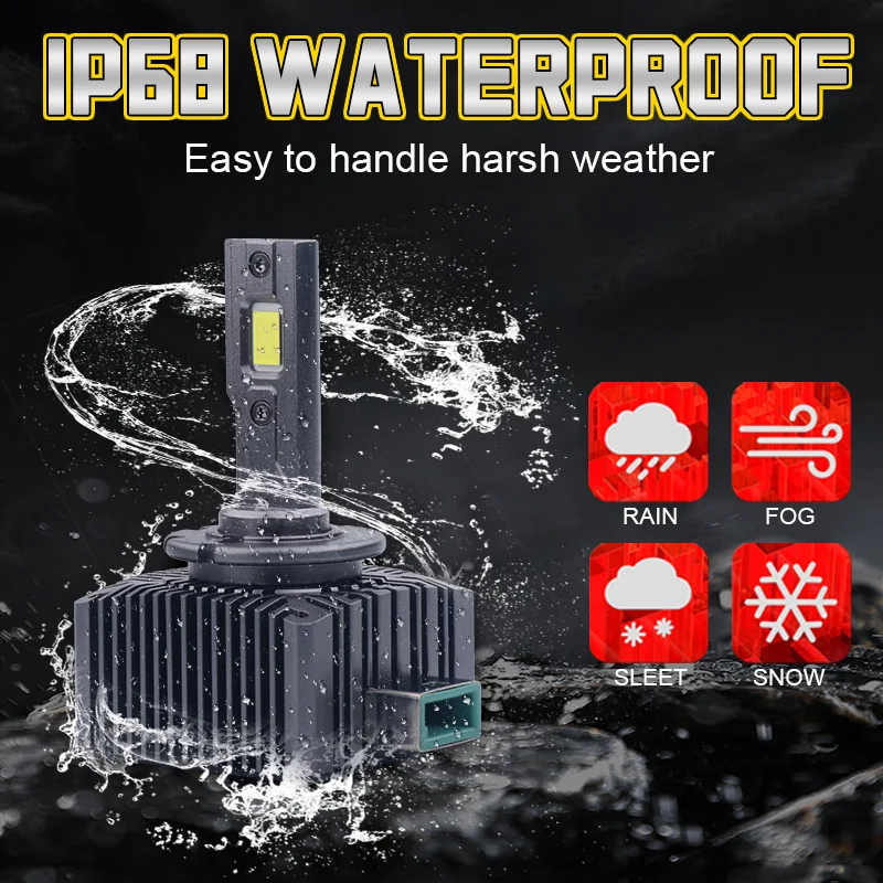 2PSC D1S D2S LED Headlights HID 300W D3S D4S D5S D8S 40000LM Two-sided CSP Chip Auto Lamp High Low Beam CANBUS Plug&Play 12V 24V