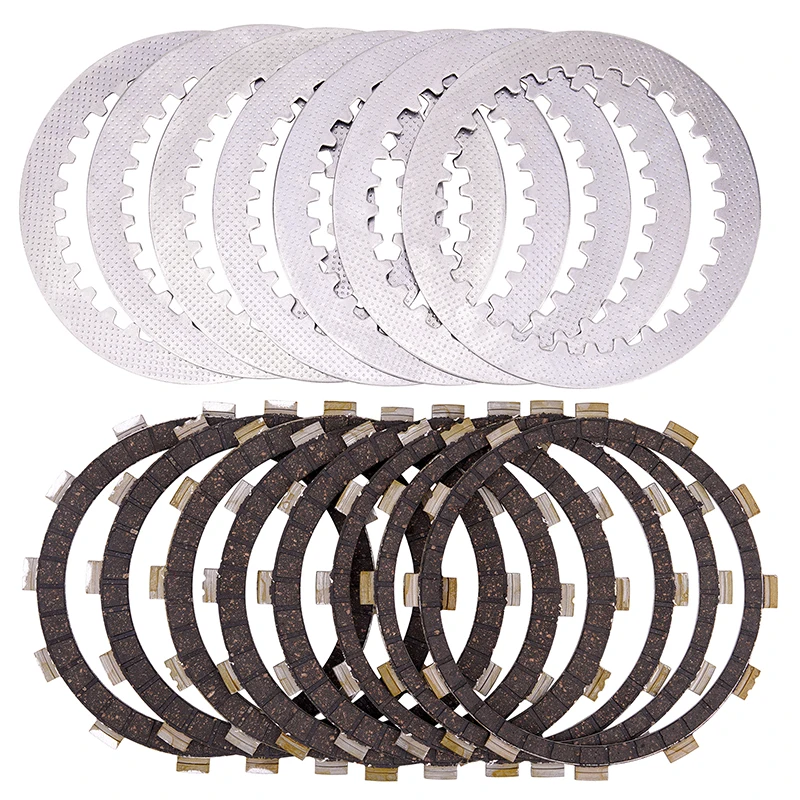 Motorcycle Clutch Friction Plates & Steel Plate For YAMAHA YFZ450 YFZ450R 5VY-16321-00-00 1TD-16331-00-00 4X7-16325-00-00