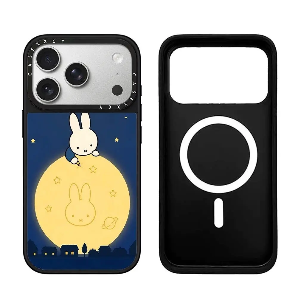 Милый магнитный чехол для телефона Kawaii Miffy, коллекция «Мультяшные звезды» для 17 Promax, 17 Air, 16 Pro, 15 Plus, 14 Promax, 13 Plus, 12, 11. Подарок, игрушка.