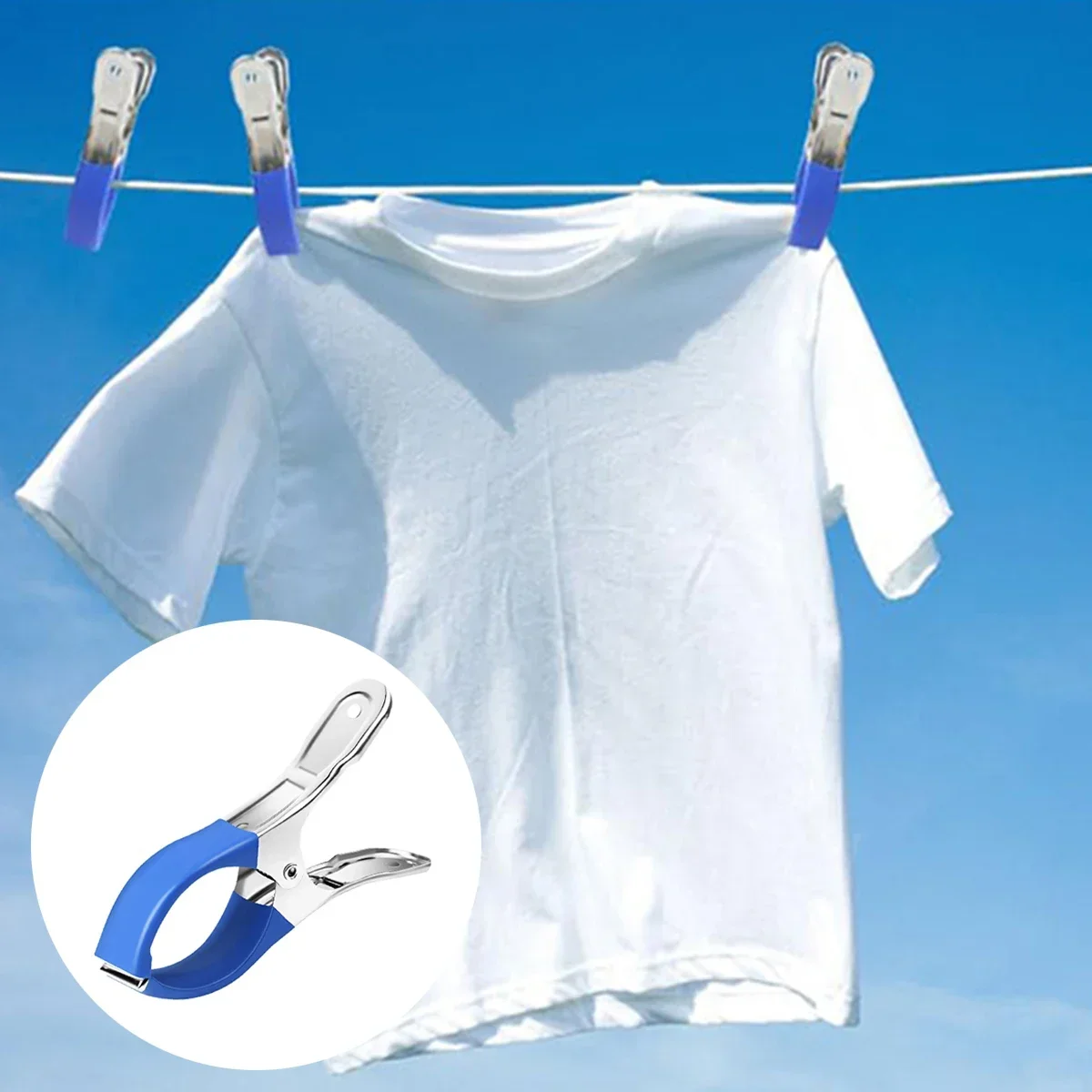 مشابك غسيل مقاومة للرياح شديدة التحمل - لتجفيف الملابس في الخريف والشتاء والطقس القاسي - مشابك موثوقة من الفولاذ المقاوم للصدأ #2