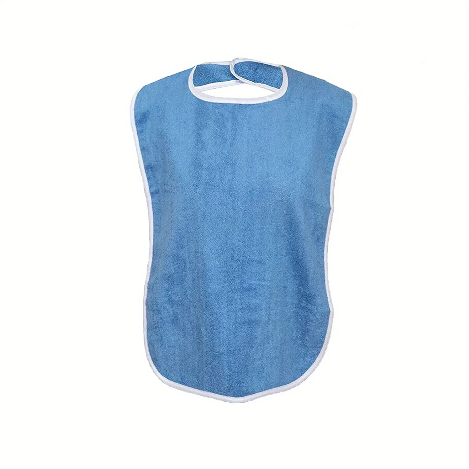 1pc Premium Adult Bibs: Washable, Adjustable Eating Cloth for Elderly, Disabled - Terry Bib Clothing Protectors Machine Washable