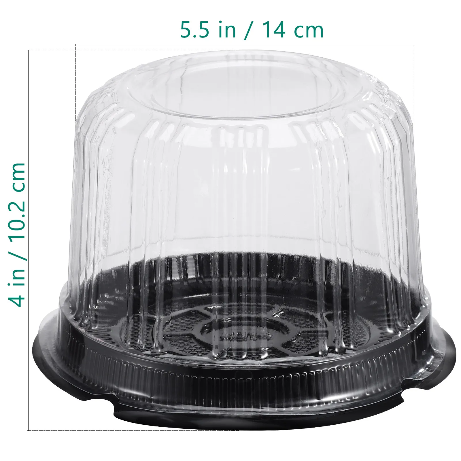 10 Pcs Clear Round Tall Cake Carrier Boxes