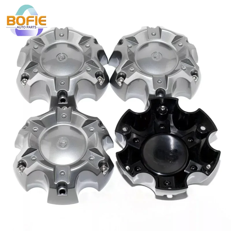 silver 1pcs/black 4pcs/black 1pcs/silver 4pcs  ABS 6 Lug Car Wheel Center Hub Cap For Protector Rims Universal Accessories Matt