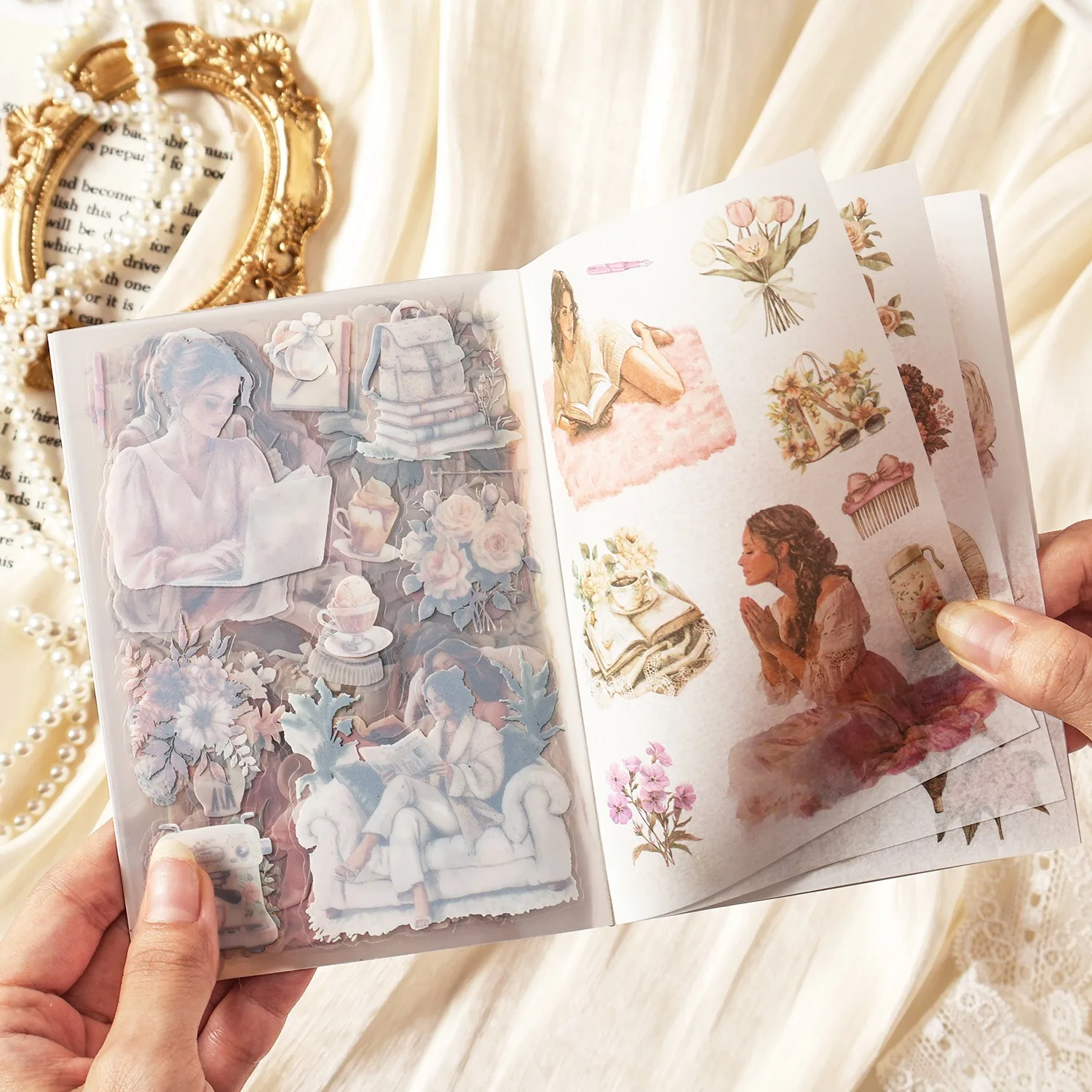 20sheets/pack Character PET Sticker Book for Journaling Scrapbooking Creative Waterproof