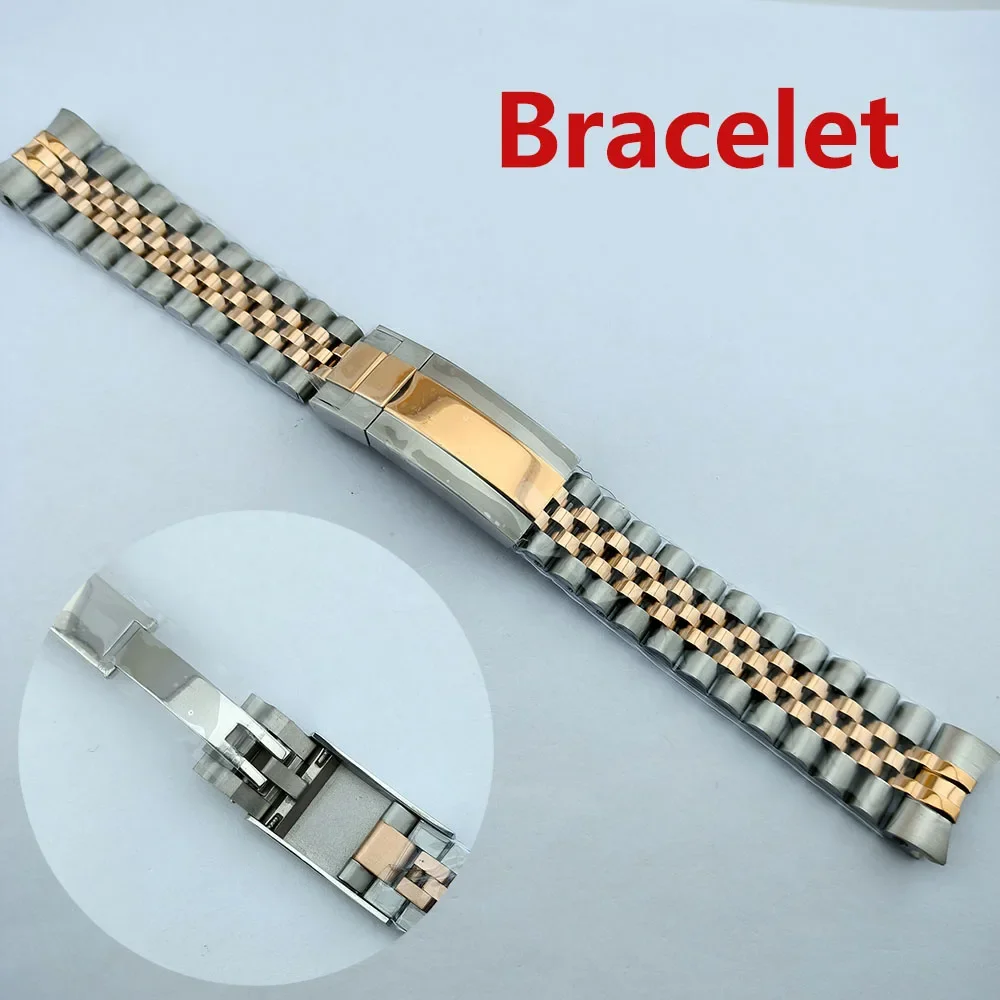 Bracelet de montre en acier inoxydable, 20mm, pour SUB Gstuff Y156 T Jubilee, pour femmes et hommes, en métal massif argenté, accessoire