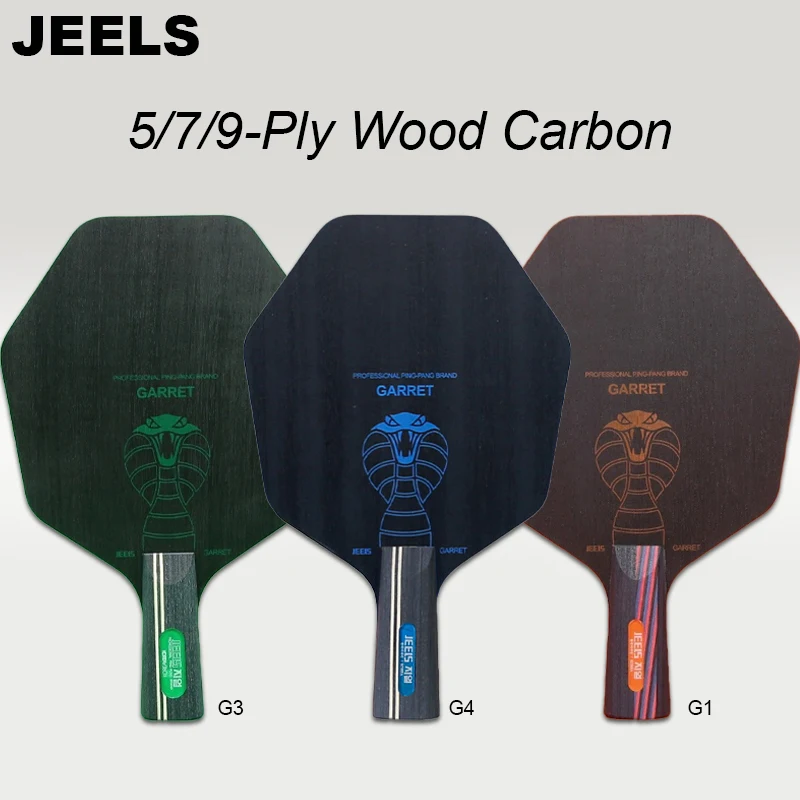 

Лезвие для настольного тенниса шестиугольной формы JEELS 5/7/9-слойное деревянное карбоновое весло для пинг-понга, большая зона ударов, профессиональное лезвие для пинг-понга