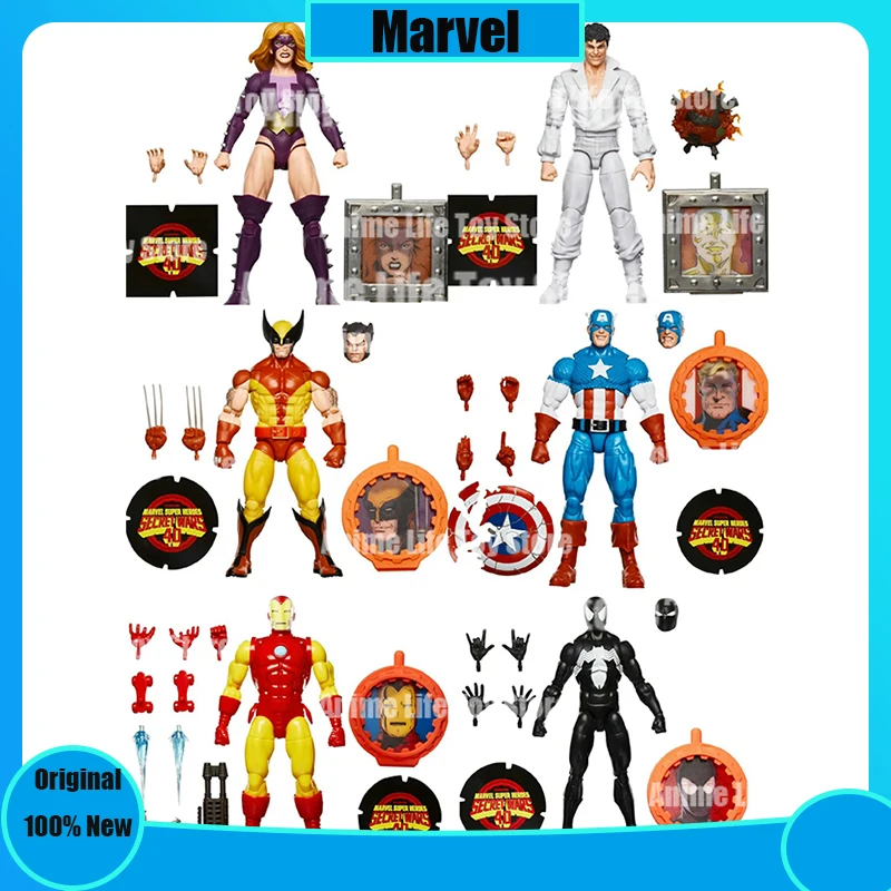 Original Marvel Legends Series Secret Wars Beyonder Titannia Iron Man Wolverine Anime figura modelo colección juguete regalo de Navidad