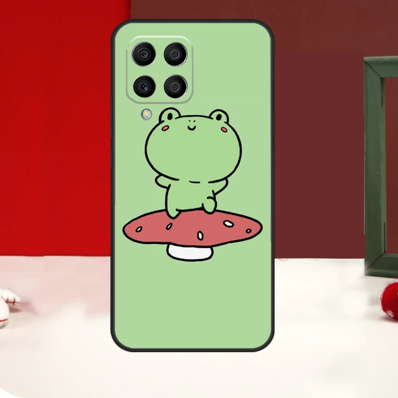 Mint Green Funny Frog For Samsung Galaxy M13 M23 M33 M53 M21 M51 M12 M32 M52 M34 M54 M15 M55 M20 M30s M31s Case image 6