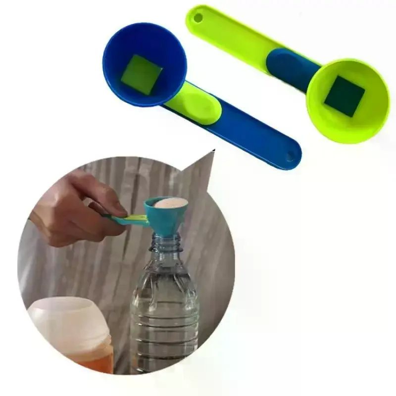 Mess-Free Protein Powder Scoop Sliding Funnel Non-Toxic for Milk Shakes Whey Supplements Home Gym Workout Use