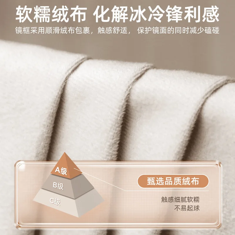 مرآة أرضية لكامل الجسم، مرآة LED للمنزل الذكي، غرفة نوم فتاة، مرآة على شكل خاص مع ضوء