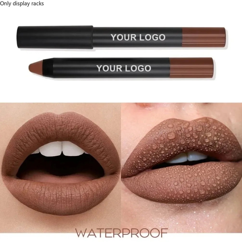 Private Label Custom Logo Vegan Wholesale Makeup Velvet Matte Lip Pencil Long Lasting Lipstick Waterproof Lip Liner