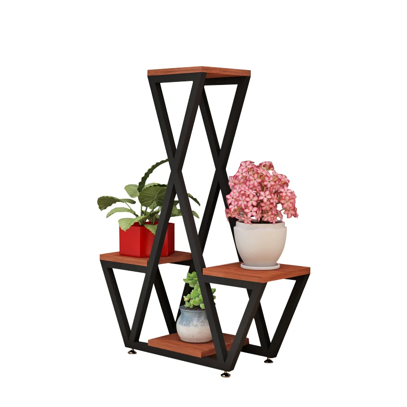 

Modern Multi-Layer Wrought Iron Flower Stand-European Style Indoor Plant Rack Floor-Standing for Living Room Decor