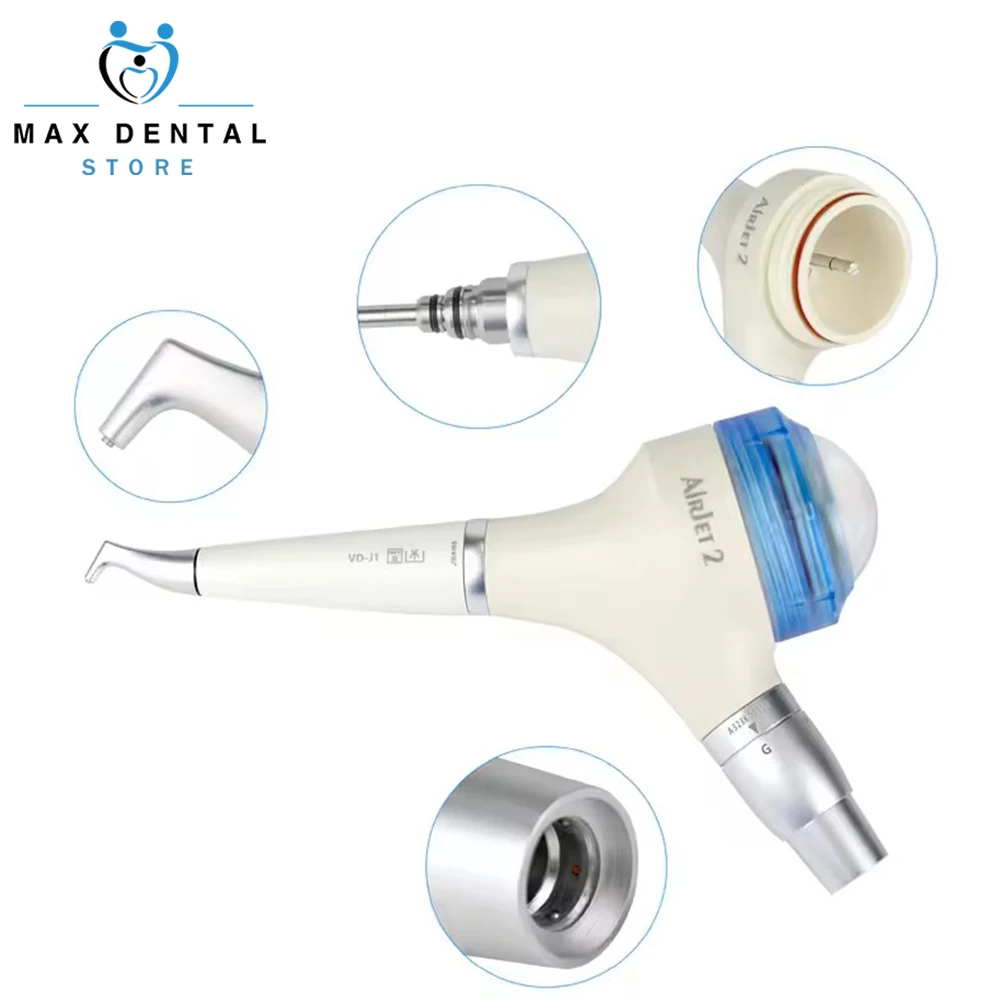 Dental Air Flow Teeth Polisher Handpiece Hygiene Prophy Jet Machine AirJet 1S Scaling Sandblasting 4Hole connect Polishing tools