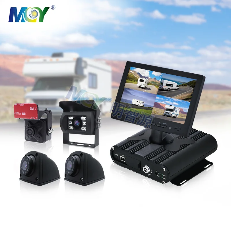 

RV Motohome School Bus Truck Mobile DVR Camera MDVR 4CH 8CH 4G GPS WIFI 4 Cams For Vehicle