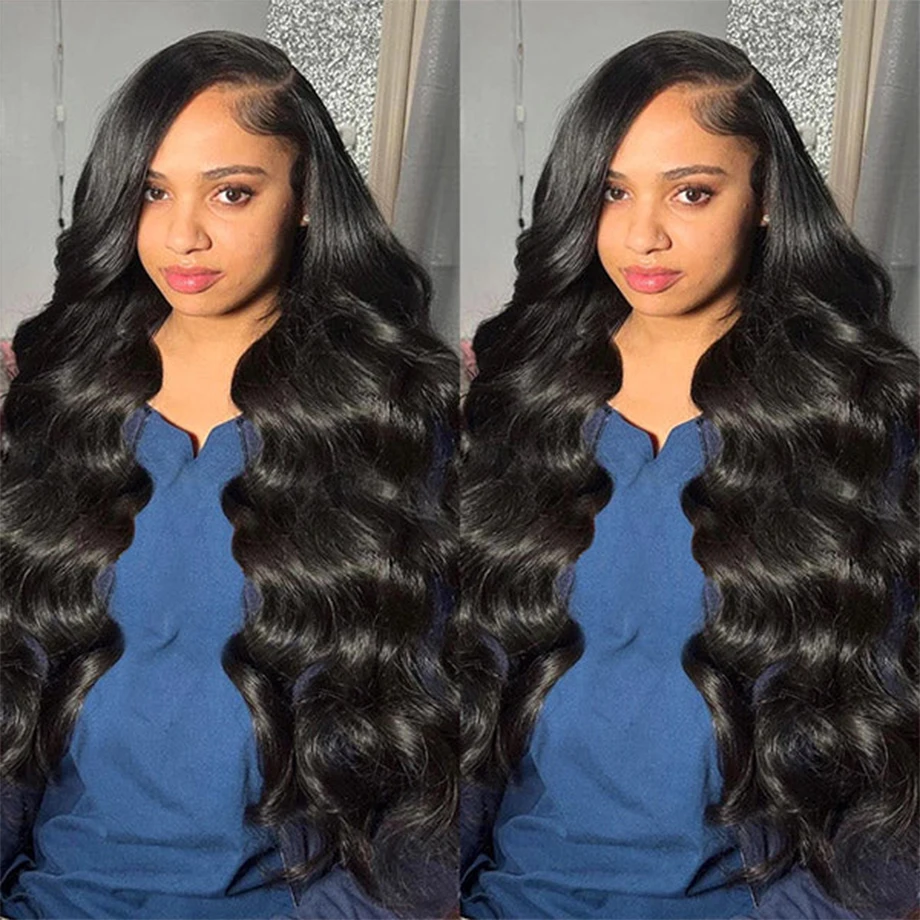 30 34 40 Inch 13x6 HD Transparent Body Wave Lace Front Wig Brazilian  Water Wave Ready To Wear  Lace Closure Glueless Wig