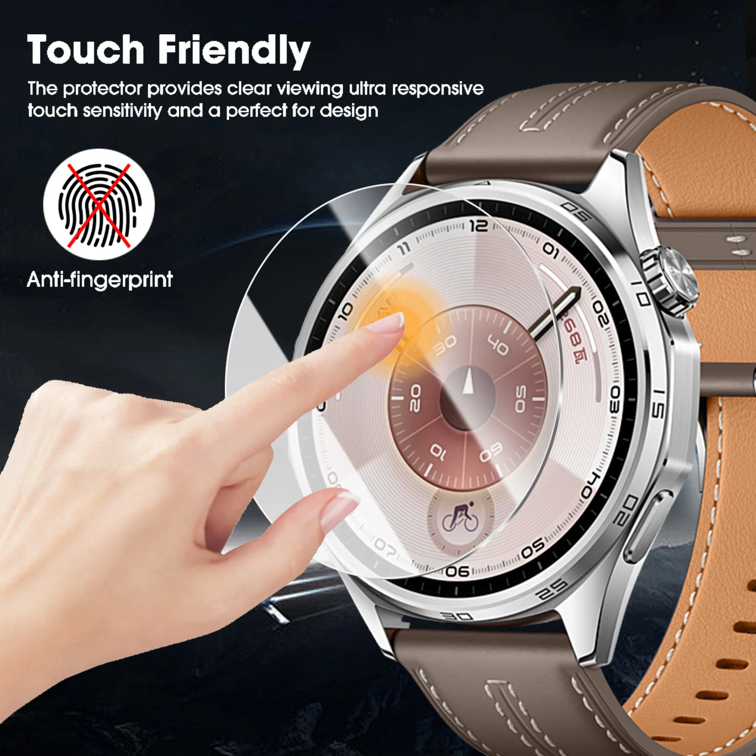 Facile installazione con allineamento automatico in vetro temperato per Huawei Watch GT6 41mm 46mm HD Proteggi schermo trasparente per Huawei GT6