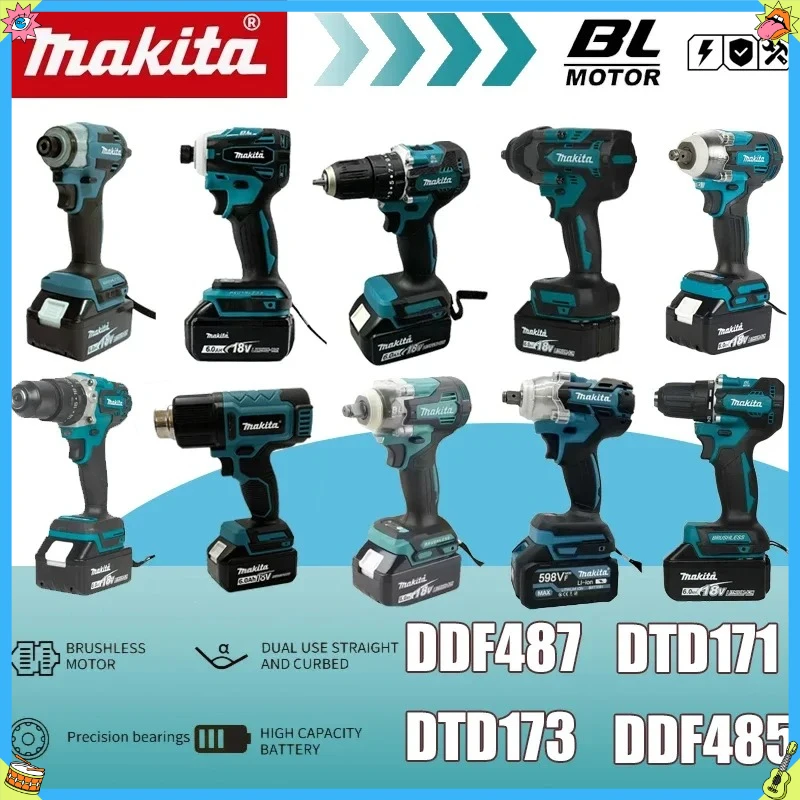 

Комбинированный набор инструментов Makita: бесщеточная шлифовальная машина, пистолет для герметика, цепная пила, насос для накачки, силиконовый пистолет для резки, для аккумуляторных машин Makita